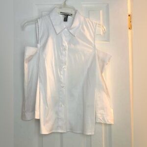Saks Fifth Ave - cold shoulder button down shirt.